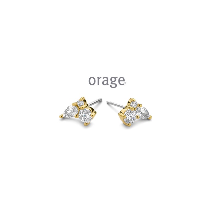 Juweel Orage oorbellen pleetgoud AT165