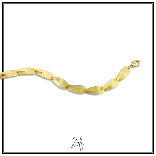 Juweel Zels armband zilver pleetgoud 21204AT Juweel Zels armband zilver pleetgoud 21204AT