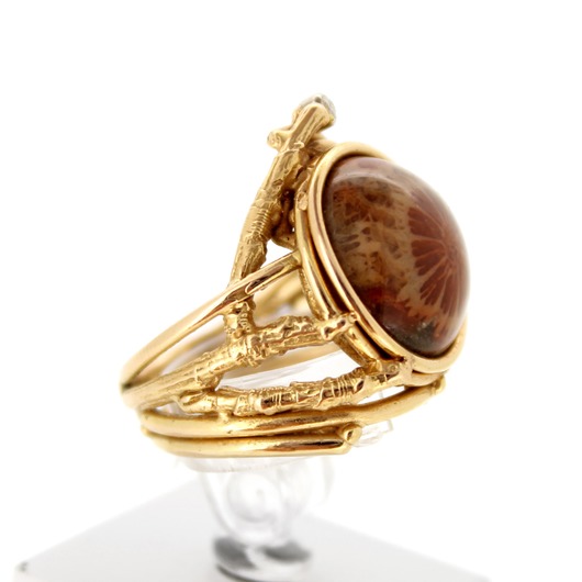 Juweel Ring rosé goud 18 karaat briljant 'CV-1455-TWDH'