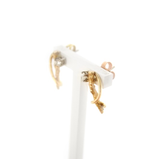 Juweel Oorbellen rosé goud 18karaat briljant '65899-1081-TWDH'