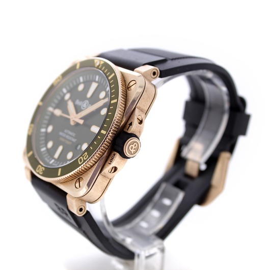 Horloge Bell & Ross Bronze Green Diver Limited edition 163/999 BR03-92-DIV-B 'CV-626-TWDH'