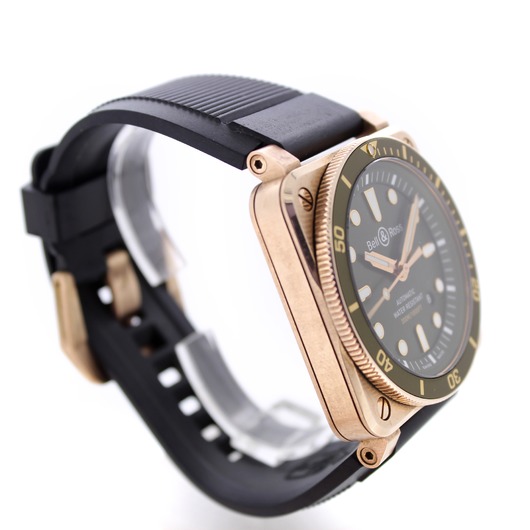 Horloge Bell & Ross Bronze Green Diver Limited edition 163/999 BR03-92-DIV-B 'CV-626-TWDH'