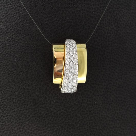 Juweel Hanger bicolor goud 18 karaat briljant 'OTL5003'