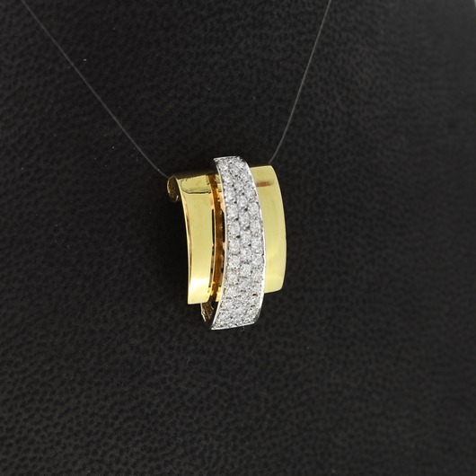 Juweel Hanger bicolor goud 18 karaat briljant 'OTL5003'