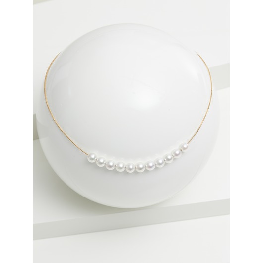 Juweel Yana Nesper Necklace 18k yellow gold, Akoya Round White AP79-7