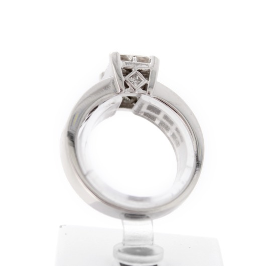 Juweel Ring witgoud 18 karaat gezet met briljanten princess cut '67044-1130-TWDH'