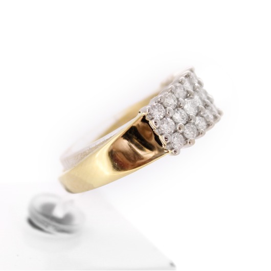 Juweel Ring Bicolor goud 18 karaat gezet met briljanten '67048-1126-TWDH'