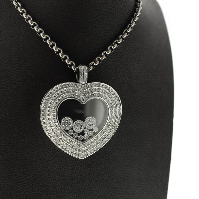 Juweel Chopard Collier hanger witgoud 18karaat briljant '67185-1138-TWDH'