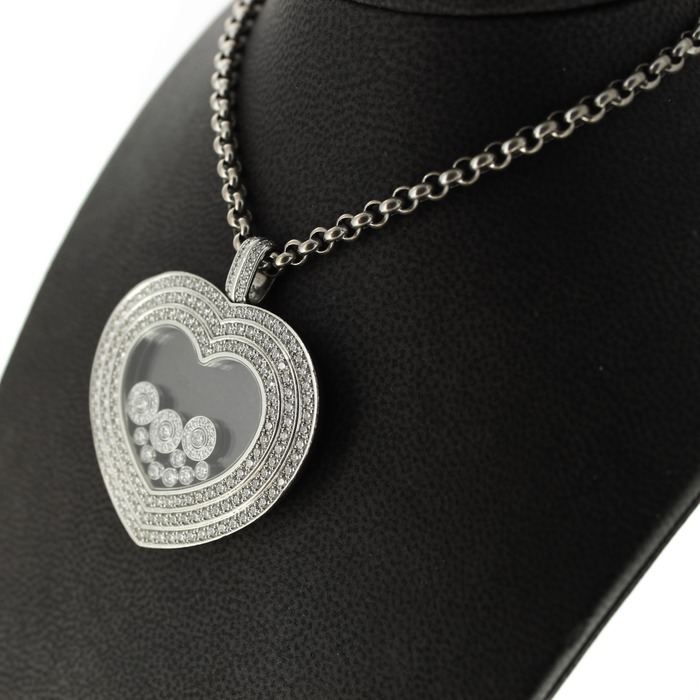Juweel Chopard Collier hanger witgoud 18karaat briljant '67185-1138-TWDH'
