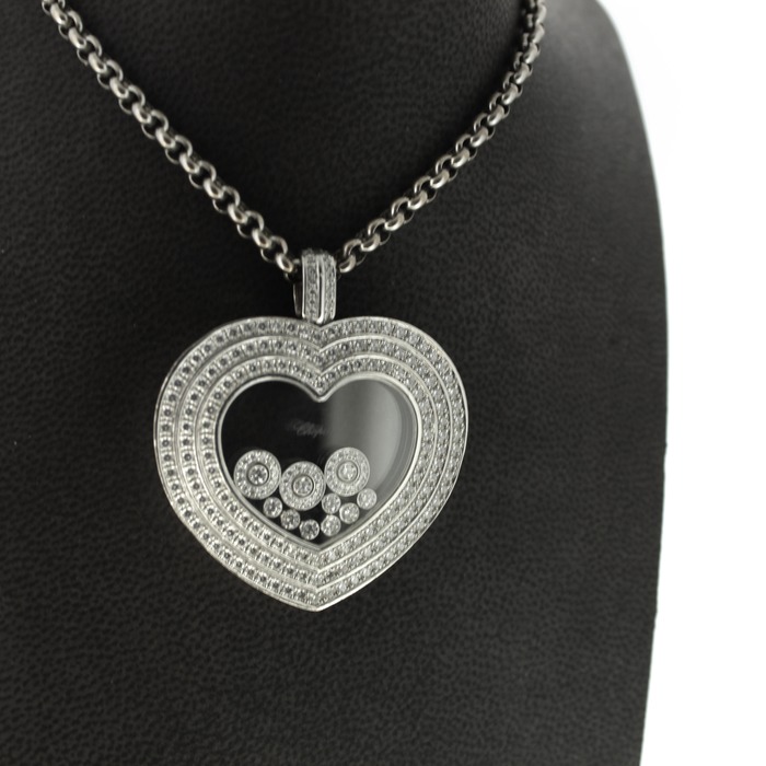 Juweel Chopard Collier hanger witgoud 18karaat briljant '67185-1138-TWDH'