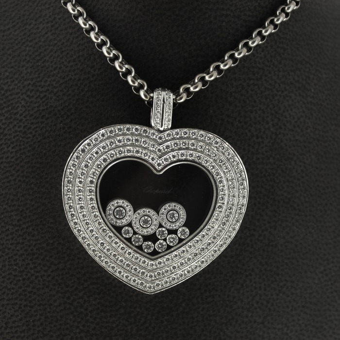 Juweel Chopard Collier hanger witgoud 18karaat briljant '67185-1138-TWDH'
