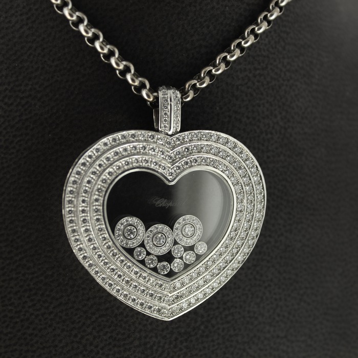 Juweel Chopard Collier hanger witgoud 18karaat briljant '67185-1138-TWDH'