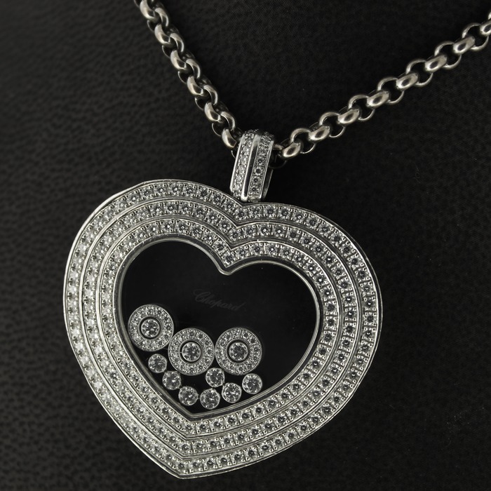 Juweel Chopard Collier hanger witgoud 18karaat briljant '67185-1138-TWDH'