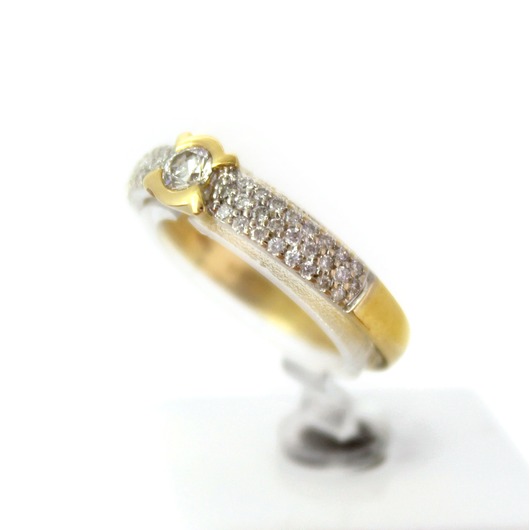 Juweel Ring bicolor goud 18 karaat gezet met briljanten '67246-1139-TWDH'