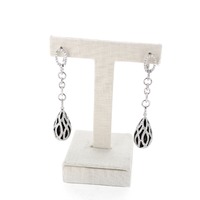 Juweel Oorbellen witgoud 18karaat briljanten Onyx '67309-1164-TWDH' Juweel Oorbellen witgoud 18karaat briljanten Onyx '67309-1164-TWDH'