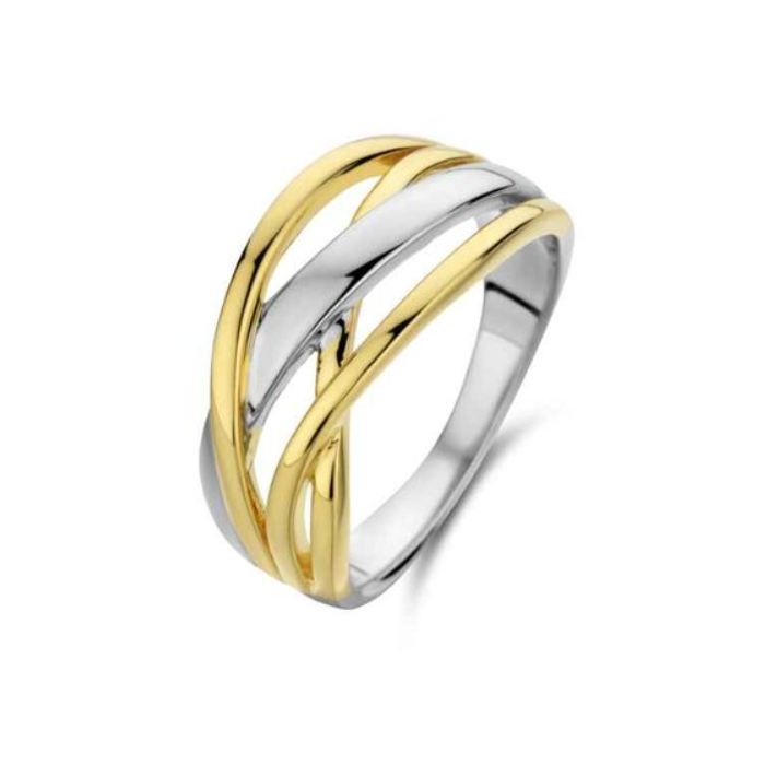 Juweel Silver Rose ring pleetgoud R2309G
