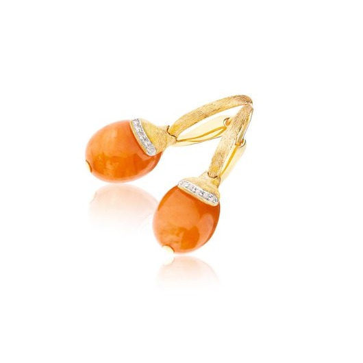 Juweel Nanis Dancing in the Rain earrings Orange Aventurine OS11-603