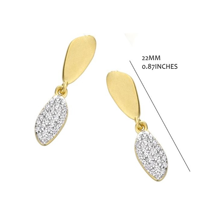 Juweel Silver Rose earrings goldplated EA2296GB-2