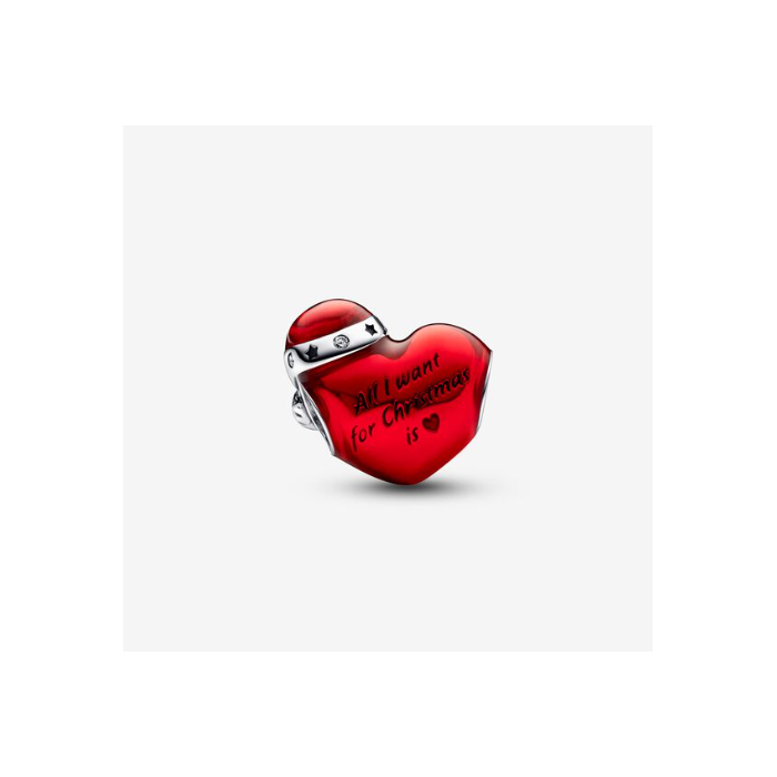 Juweel PANDORA Metallic Red Christmas Heart 792336C01