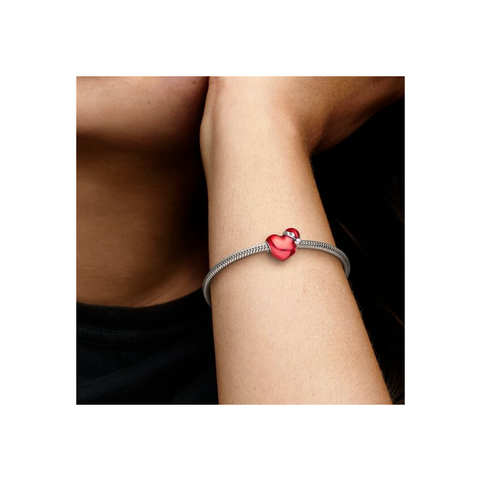 Juweel PANDORA Metallic Red Christmas Heart 792336C01