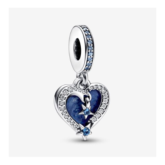 Juweel PANDORA Celestial Shooting Star Heart Double Bedel 792356C01 Juweel PANDORA Celestial Shooting Star Heart Double Bedel 792356C01