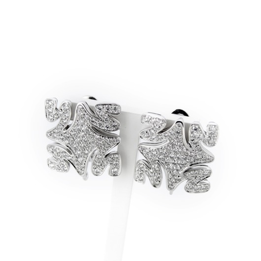 Juweel Oorbellen Hulchi Belluni witgoud 18karaat briljanten '28733-1180-TWDH'