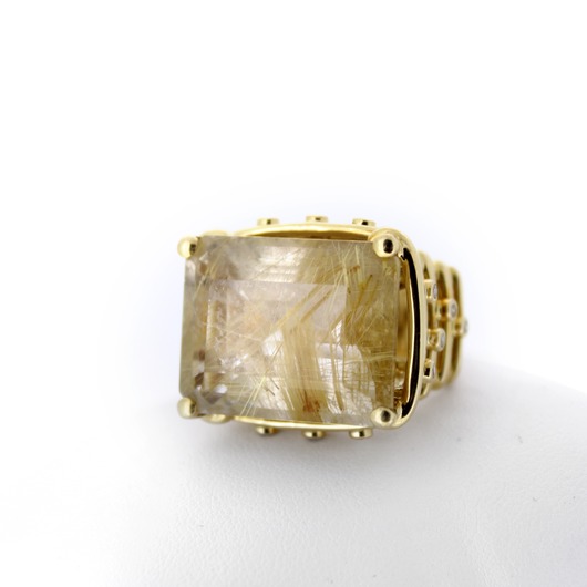 Juweel Ring geelgoud 18 karaat briljanten Ruthyl quartz '67305-1154-TWDH'