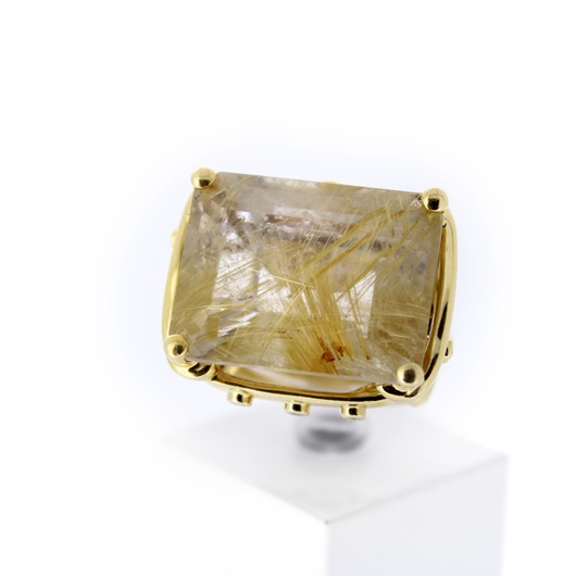 Juweel Ring geelgoud 18 karaat briljanten Ruthyl quartz '67305-1154-TWDH'