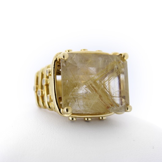 Juweel Ring geelgoud 18 karaat briljanten Ruthyl quartz '67305-1154-TWDH'