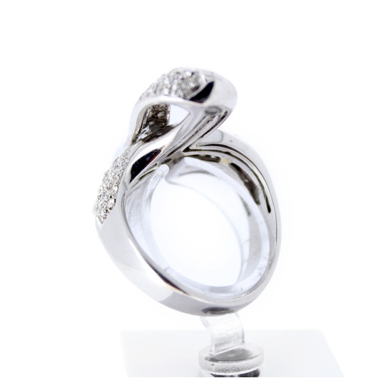 Juweel Ring witgoud 18 karaat gezet met briljanten '67306-1157-TWDH'