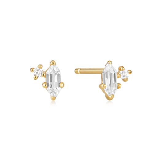 Juweel Ania Haie Dance 'Til Dawn Sparkle Emblem Stud Earrings E041-02G-W 