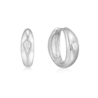 Juweel Ania Haie Dance 'Til Dawn Sparkle Dome Hoop Earrings E041-06H-W Juweel Ania Haie Dance 'Til Dawn Sparkle Dome Hoop Earrings E041-06H-W