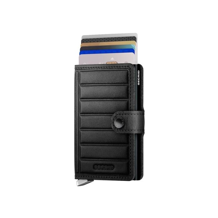 Lederwaren SECRID WALLET PREMIUM MINIWALLET EMBOSS LINES BLACK