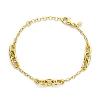 Juweel Naiomy Silver armband pleetgoud N2P53 Juweel Naiomy Silver armband pleetgoud N2P53