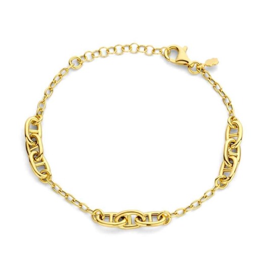 Juweel Naiomy Silver armband pleetgoud N2P53 Juweel Naiomy Silver armband pleetgoud N2P53