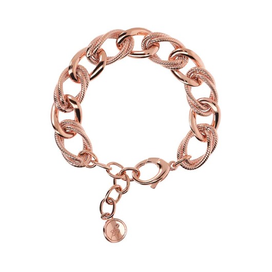 Juweel Bronzallure Braided Curb Bracelet rosé plated WSBZ02041.R