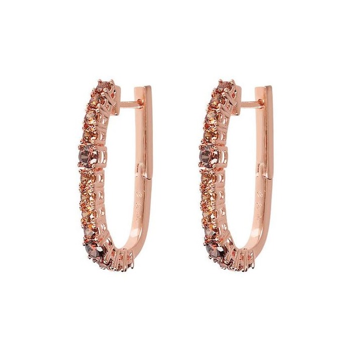 Juweel Bronzallure Elongated earring rosé plated WSBZ02059.BROWN