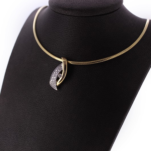 Juweel Hanger bicolorgoud 18karaat met Briljant '68344-1198-TWDH' Juweel Hanger bicolorgoud 18karaat met Briljant '68344-1198-TWDH'