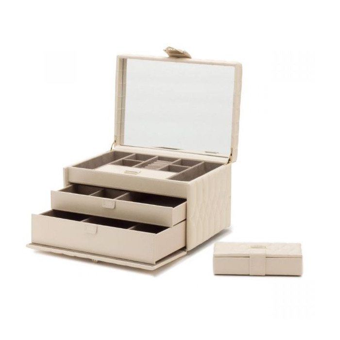 Horloge Wolf Caroline Medium Jewelry Case Ivory 329753
