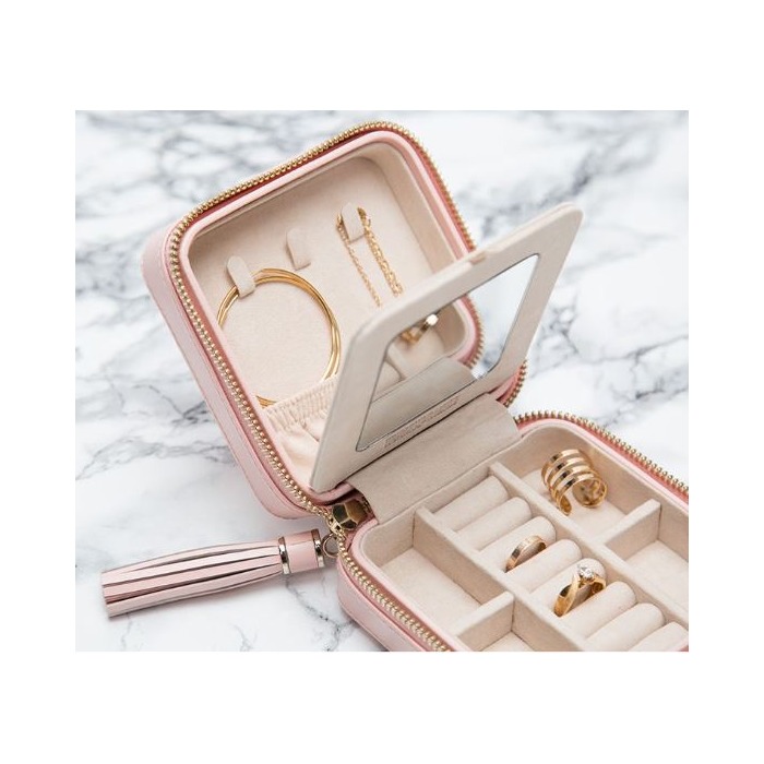  Wolf Caroline Zip Travel Case Rose Quartz 329915