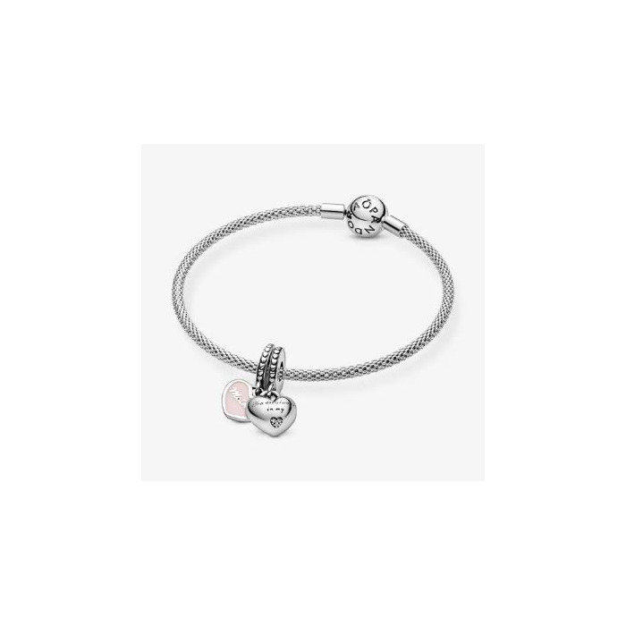 Juweel Pandora Mother and Daughter split Heart dangle 792072EN40