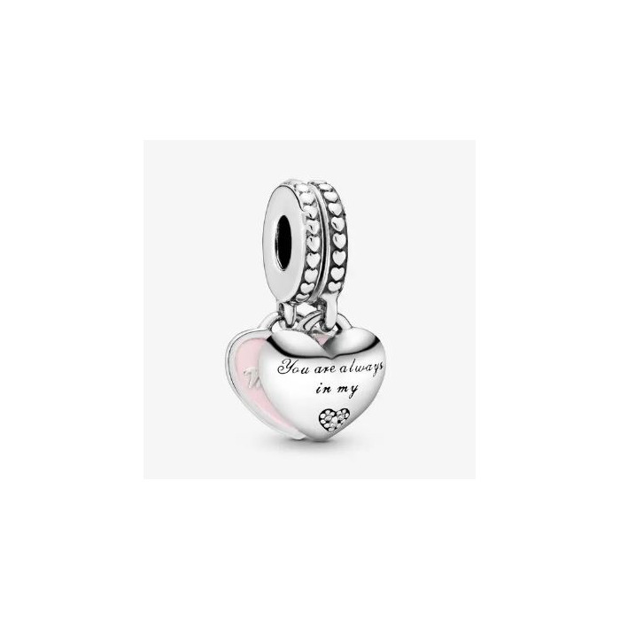 Juweel Pandora Mother and Daughter split Heart dangle 792072EN40
