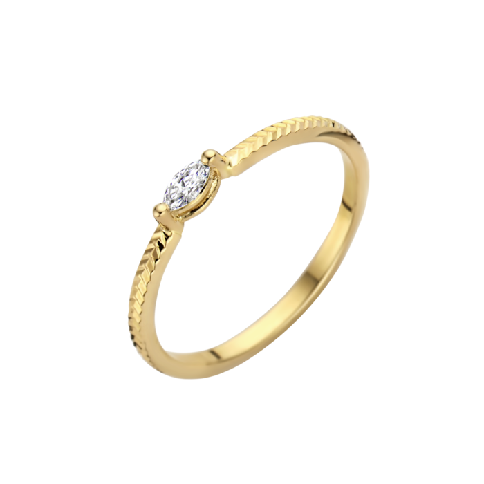 Juweel Atelier P ring Christel 18k geelgoud Diamant AP04R0050-18Y