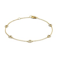 Juweel Blush armband 14karaat geelgoud zirconium 2200YZI Juweel Blush armband 14karaat geelgoud zirconium 2200YZI