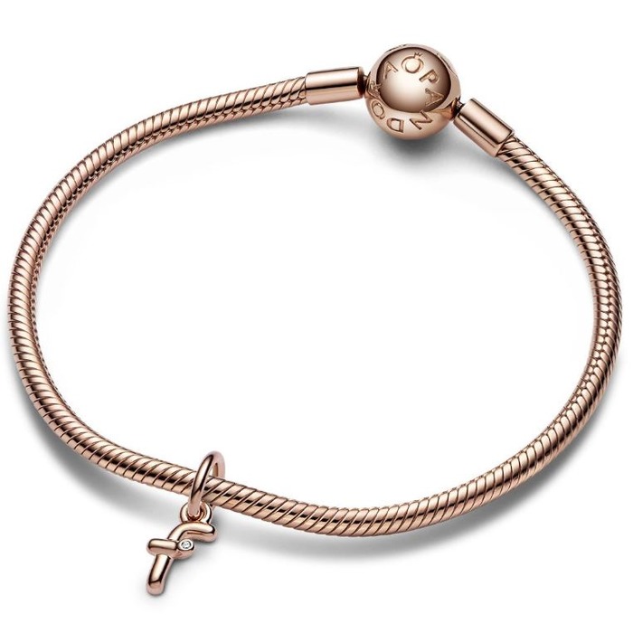 Juweel Pandora Moments Letter f rosé goldplated 782532C01