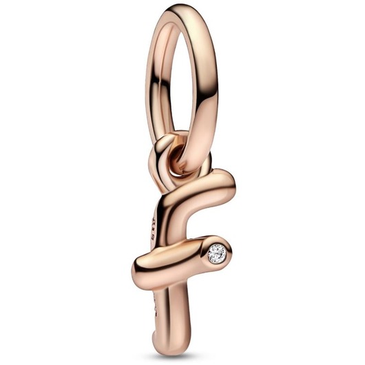 Juweel Pandora Moments Letter f rosé goldplated 782532C01 Juweel Pandora Moments Letter f rosé goldplated 782532C01