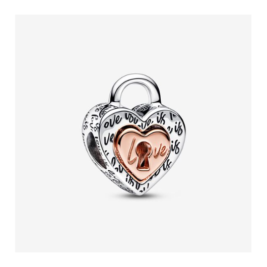 Juweel Pandora Moments Heart splitable charm 782505C00 Juweel Pandora Moments Heart splitable charm 782505C00