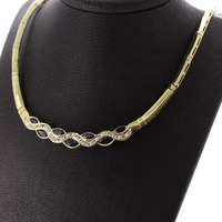 Juweel Collier geelgoud 18karaat briljant saffier 'CV-1214-TWDH' Juweel Collier geelgoud 18karaat briljant saffier 'CV-1214-TWDH'