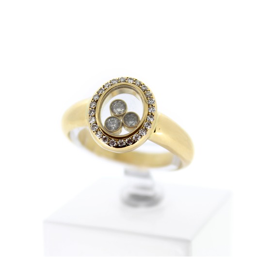 Juweel Chopard Happy Diamonds ring geelgoud 18karaat briljant '69547-1219-TWDH'