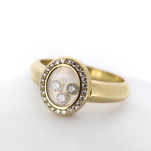 Juweel Chopard Happy Diamonds ring geelgoud 18karaat briljant '69547-1219-TWDH'